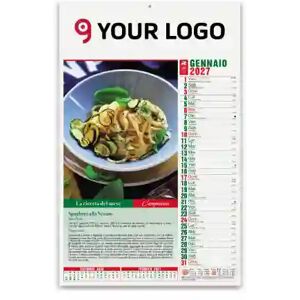 Calendario Gastronomia 2027 con ricette illustrate Personalizzate o neutre