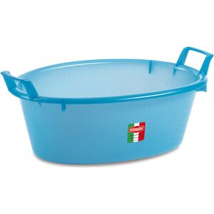 stefanplast 31800 Catino Bacinella In Plastica Ovale Capacità Lt. 75 Cm. Ø 80x31 H Colore Azzurro - Linea Pulizia - 31800