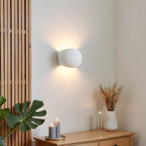 SOLLUX Applique da Parete in Gesso-Ceramico GLOBE E27 Pitturabile da interno