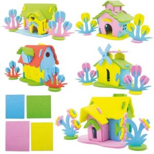 Puzzlein EVA House set 5 pezzi assortiti, leggero 61g, multicolor Personalizzate o neutre
