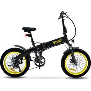 VIVO BIKE Vivobike M-VF21Y bicicletta elettrica Nero, Giallo Alluminio 50,8 cm (20") 26 kg (M-VF21Y)