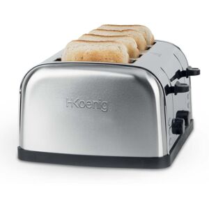 Ⓜ️🔵🔵🔵 H.Koenig TOS14 - Tostapane inox a 4 fette, potente: 1700 W