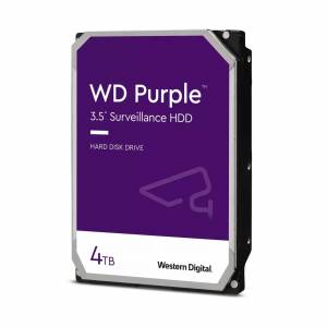 Western Digital Hard Disk WD PURPLE SATA3 Per VIDEOSORVEGLIANZA EU  - 4TB / 256MB