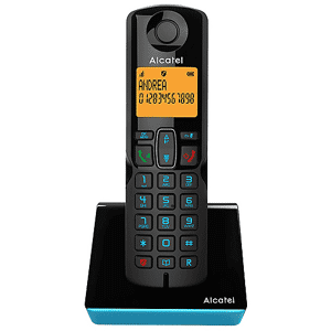 Alcatel TELEFONO CORDLESS  S280 SOLO Blu, vivavoce, rubrica 50 numeri