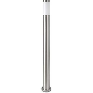 V-Tac Vt-838 Portalampada Wall Light Da Giardino Con Fissaggio A Terra 110cm In Acciaio Inox Nickel Satinato 1xe27 Ip44 - Sku 8962