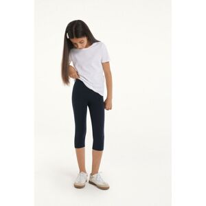 Tezenis Leggings Capri in Cotone Tinta Unita Bimba Bambina Blu Tamaño 6-7