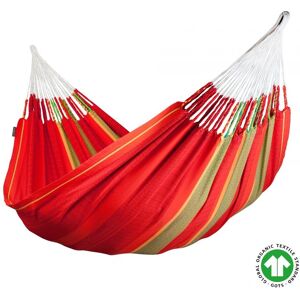 Amaca Kingsize 100% Cotone Biologico Certificato Gots Flora Rossa (Ds)