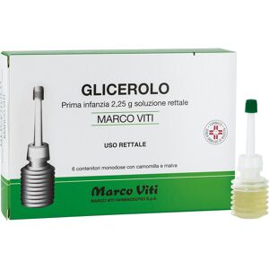 MARCO VITI FARMACEUTICI SpA Glicerolo Prima Infanzia 6 Contenitori da 2,25g - Delicatezza e Comfort per i Più Piccoli