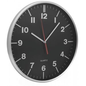 Orologio Hemera da muro 31 cm quarzo vetro plastica nero moderno Personalizzate o neutre