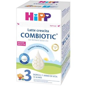 HiPP Combiotic 3 - Latte di crescita in polvere dai 12 mesi per il sistema immunitario, 600 g