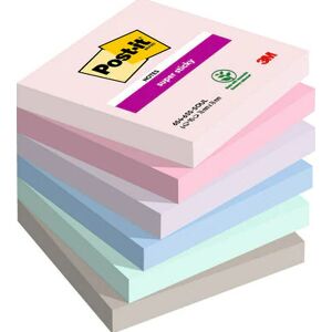 post-it 654-6ss-Soul 7100259204 Pouch Autoadesiva Quadrato Blu Verde Rosa Porpora 90 Fogli Autoadesivo 654-6ss-Soul