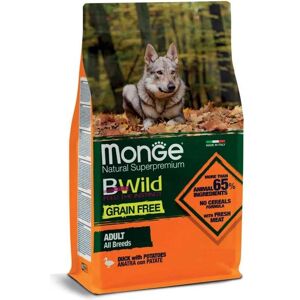 Monge Bwild Grain Free Adult Anatra Con Patate Cibo Secco Per Cani 12 kg