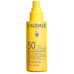 Caudalie Vinosun Protect Spray Solare Invisibile SPF50 da 75 ml per Viso e Corpo