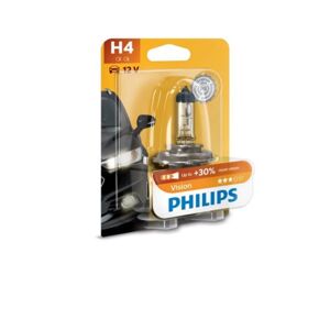 Philips Lampada ad incandescenza alogena H4 Vision Moto 12V, 60/55W