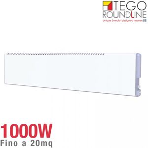 Radiatore svedese TEGO 1000W basso consumo   h. 20cm   fino 20 m²