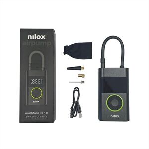 NILOX Mini Compressore Portatile Multifunzione Nxairpump-nero