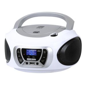 Trevi Cmp 510 Dab Stereo Portatile Cd Boombox Radio Dab/dab+ Con Rds Usb AuX-In Presa Cuffia Bianco