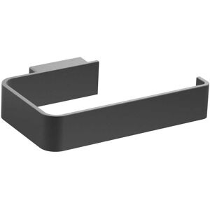 Tecnomat PORTAROTOLO APERTO SERIE ELITE IN METALLO NERO FISSAGGIO A MURO