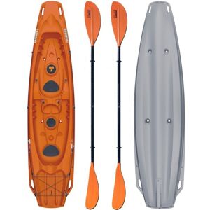 Tahe - Bic Sport Canoa Rigida Trinidad Grey/orange 109618 + 2 Pagaie Touring-1 Fissa Tahe / Bic Sport