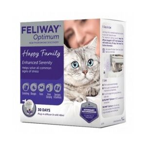Ceva Salute Animale Feliway Optimum - diffusore di feromoni calmanti per gatti con ricarica